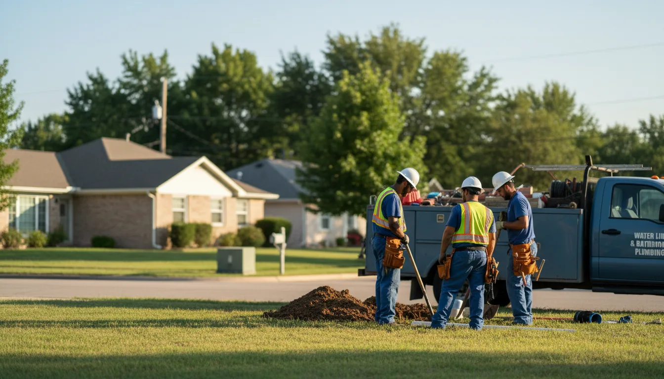 Residential water line and bathroom plumbing service in Rachel, WV